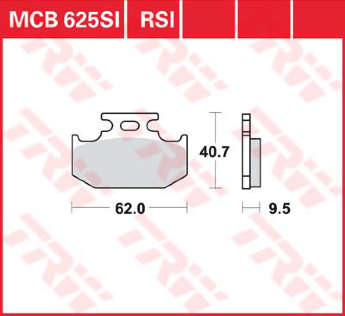 Гальмівні колодки TRW MCB625SI