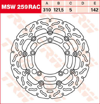 Тормозной диск LUCAS MSW259RAC