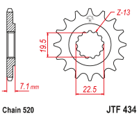 Звезда передняя JT JTF434.16