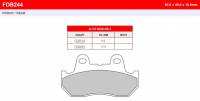 Колодки тормозные Ferodo FDB244P