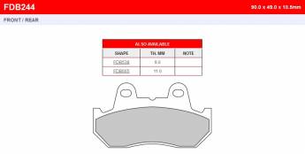 Колодки тормозные Ferodo FDB244P