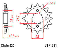 Звезда передняя JT JTF511.15