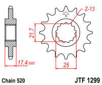 Звезда передняя JT JTF1299.14