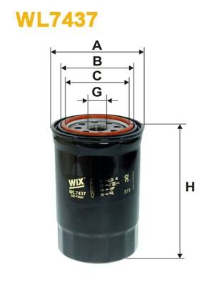 Фільтр оливи WIX WL7437 = FN OP632/6