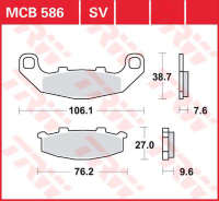 Колодки тормозные LUCAS MCB586