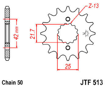 Звезда передняя JT JTF513.15