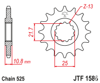 Звезда передняя JT JTF1586.17