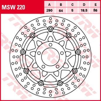 Гальмівний диск TRW MSW220