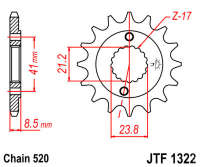 Звезда передняя JT JTF1322.13