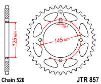 Звезда задняя JT JTR857.39