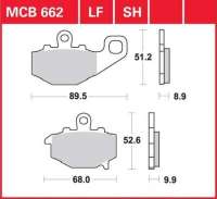 Колодки тормозные LUCAS MCB662LF
