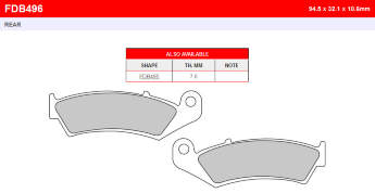 Колодки тормозные FERODO FDB496P