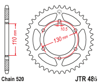 Зірка задня JT JTR486.43