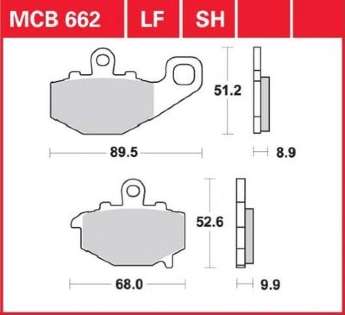 Гальмівні колодки TRW MCB662