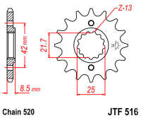 Звезда передняя JT JTF516.14