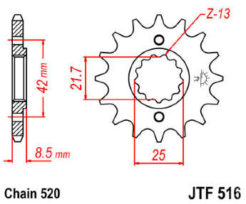 Звезда передняя JT JTF516.14