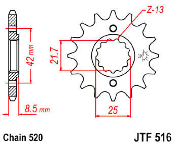 Зірка передня JT JTF516.14