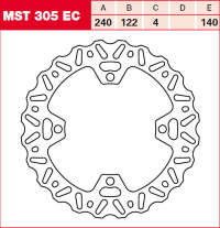 Тормозной диск LUCAS MST305EC