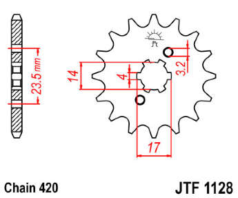 Звезда передняя JT JTF1128.12