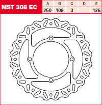Тормозной диск LUCAS MST308EC