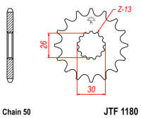 Зірка передня JT JTF1180.17