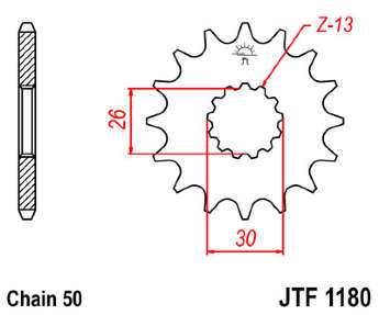 Зірка передня JT JTF1180.17