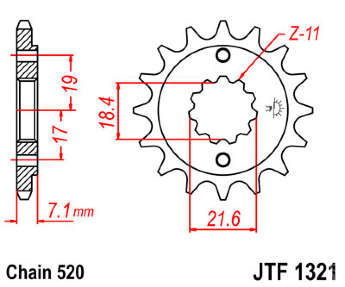Звезда передняя JT JTF1321.14