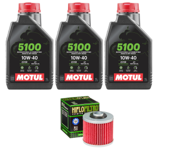 Комплект оливи MOTUL 5100 з фільтром для YAMAHA DRAG STAR 400 