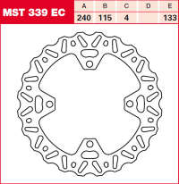 Тормозной диск LUCAS MST339EC