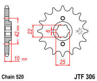 Зірка передня JT JTF306.15