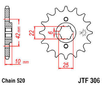 Зірка передня JT JTF306.15