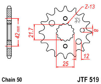Звезда передняя JT JTF519.17