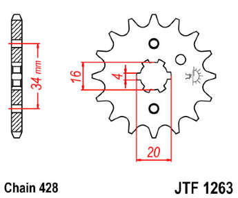 Звезда передняя JT JTF1263.15