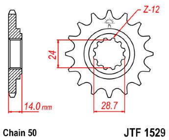 Звезда передняя JT JTF1529.17