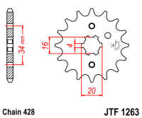Звезда передняя JT JTF1263.16