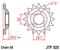 Звезда передняя JT JTF528.17