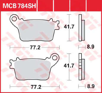 Гальмівні колодки TRW MCB784SH