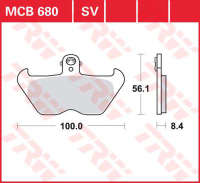 Колодки тормозные LUCAS MCB680