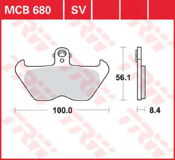 Колодки тормозные LUCAS MCB680