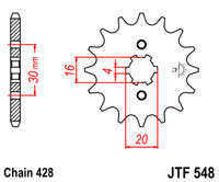 Зірка передня JT JTF548.14