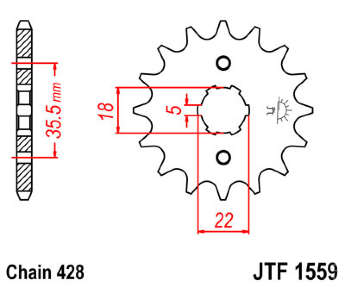 Звезда передняя JT JTF1559.14