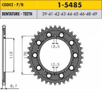 Звезда задняя Sunstar 1-5485-44