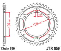 Звезда задняя JT JTR859.47