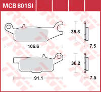 Колодки тормозные LUCAS MCB801SI