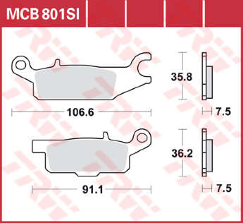 Колодки тормозные LUCAS MCB801SI