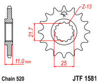Звезда передняя JT JTF1581.15
