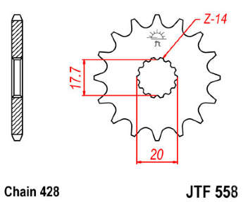 Звезда передняя JT JTF558.14
