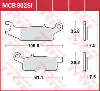 Колодки тормозные LUCAS MCB802SI