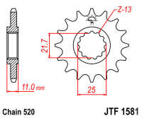 Звезда передняя JT JTF1581.16