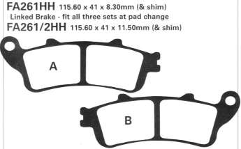 EBC Тормозные колодки FA261/2HH